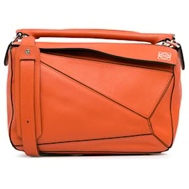 Loewe-Orangefarbene, mittelgroße Loewe Puzzle Bag Umhängetasche-Orange