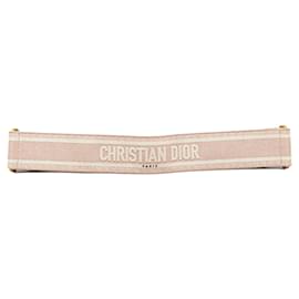 Dior-Pink Dior Wide Embroidered Canvas Waist Belt-Pink