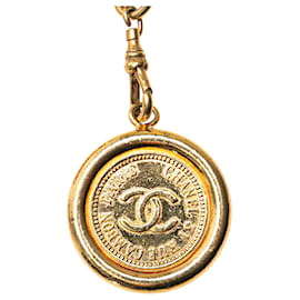 Chanel-Cinto de corrente medalhão Chanel CC dourado-Dourado