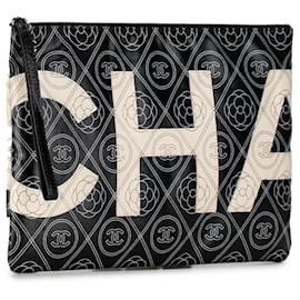 Chanel-Schwarze Chanel Maxi Camellia Clutch-Schwarz