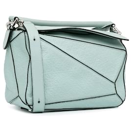 Loewe-Bolso satchel pequeño con rompecabezas en relieve LOEWE azul-Azul