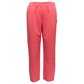 Emilio Pucci-Pantaloni vintage a gamba dritta in lana Emilio Pucci rosa caldo anni '50 taglia US M-Rosa