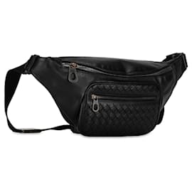 Bottega Veneta-Riñonera negra Bottega Veneta Intrecciato-Negro