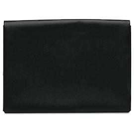 Hermès-Bolso de mano Hermès Epsom Pochette Calvi GM negro-Negro