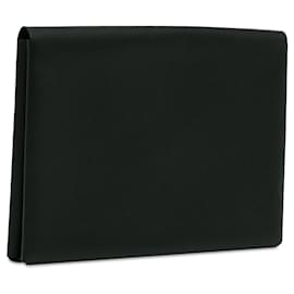 Hermès-Black Hermès Epsom Pochette Calvi GM Clutch Bag-Black