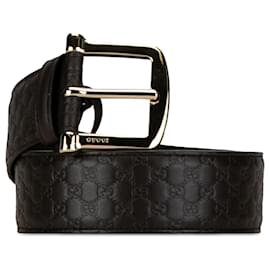 Gucci-Cinturón Gucci Guccissima Negro-Negro