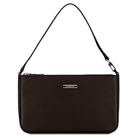 Burberry-Bolso de hombro de piel de becerro marrón de Burberry-Castaño