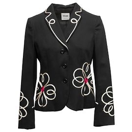Black & Multicolor Moschino Cheap and Chic Floral Blazer Size US S Black