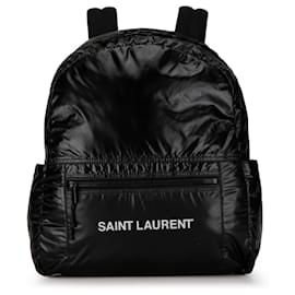 Saint Laurent-Schwarzer Saint Laurent Nuxx Nylon-Rucksack mit Logo-Schwarz