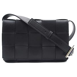 Bottega Veneta-Crossbody Bottega Veneta Intrecciato Cassete Preto-Preto