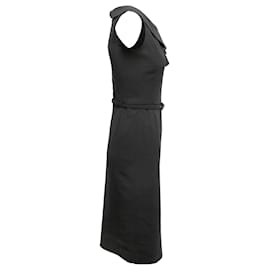 Oscar de la Renta-Robe noire ceinturée sans manches Oscar de la Renta Taille US S-Noir