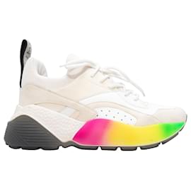 Stella Mc Cartney-Sneakers basse Stella McCartney Eclypse bianche e multicolori taglia 37-Bianco