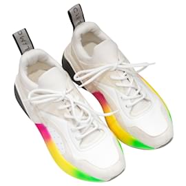 Stella Mc Cartney-Weiße und mehrfarbige Stella McCartney Eclypse Low-Top-Sneakers Größe 37-Weiß