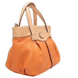 Tod's-Mini shopping bag Tod's arancione e beige-Arancione