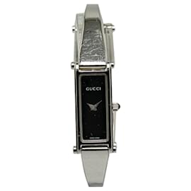 Gucci-Montre argentée Gucci Quartz en acier inoxydable 1500L-Argenté