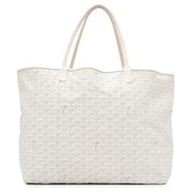 Goyard-White Goyard Goyardine Saint Louis GM Tote Bag-White