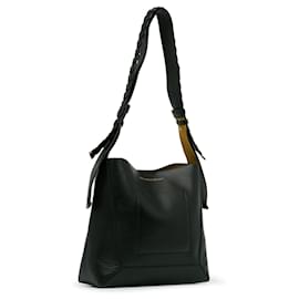 Stella Mc Cartney-Bolsa de ombro preta com alça trançada em couro ecológico Stella McCartney-Preto