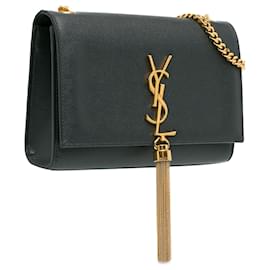 Saint Laurent-Crossbody cinza Saint Laurent pequeno monograma Kate Tassel-Outro