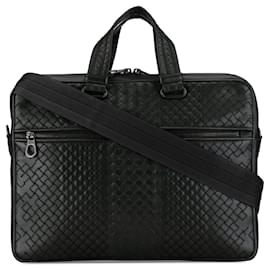 Bottega Veneta-Bolsa de Negócios Verde Bottega Veneta Intrecciato Aurelio Maleta-Verde