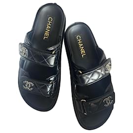 Chanel-Sapatos de pai-Preto