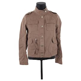 Moncler-Veste en coton-Marron