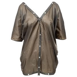 Top in nylon semitrasparente Jil Sander Nero