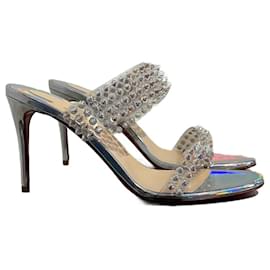 Christian Louboutin-CHRISTIAN LOUBOUTIN Sandali T.EU 39,5 In pelle-Argento