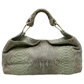 Autre Marque-Giorgio Armani Mint Green Python Hobo Bag-Green