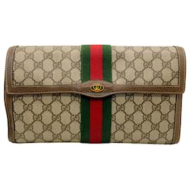 Autre Marque-Pochette Sherry en PVC GG Gucci-Marron