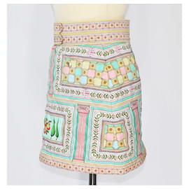Casablanca-Casablanca Multicolor Quilted Printed Mini Skirt-Multiple colors