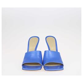 Bottega Veneta-Sandálias deslizantes Bottega Veneta Blue Stretch Open Toe-Azul