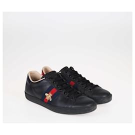 Gucci-Gucci Black Bee Ace Trainer Sneakers-Black