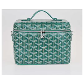 Goyard-Goyard Green Goyardine Muse Vanity Case-Green