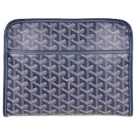 Goyard-Goyard Pochette Goyardine Jouvence MM Bleu Marine-Bleu