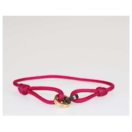 Cartier-Cartier Love Pulsera de cordón rosa con diamantes en oro rosa de 18 quilates de cerámica negra-Negro