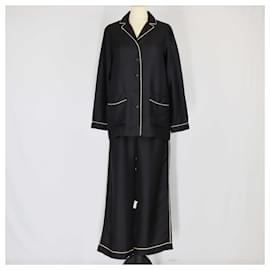 Christian Dior-Christian Dior - Ensemble chemise de pyjama et pantalon imprimés Reve D'Infini noirs-Noir