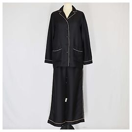 Conjunto de pijama e calça com estampa Christian Dior preto Reve D'Infini Preto