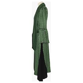 Fendi-Vestido Fendi com estampa geométrica verde/preto-Preto