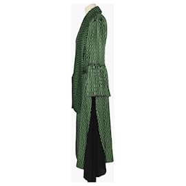 Fendi-Fendi Green/Black Geometric Patterned Dress-Black