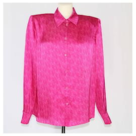 Magda Butrym-Magda Butrym Pink Jacquard Longsleeve Shirt-Pink