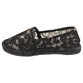 Dolce & Gabbana-Espadrilles en dentelle noire Dolce & Gabbana Taille 38-Noir