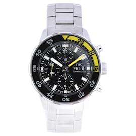 IWC-IWC Aquatimer IW376708 3803664 SS AT Reloj para hombre con esfera negra-Negro