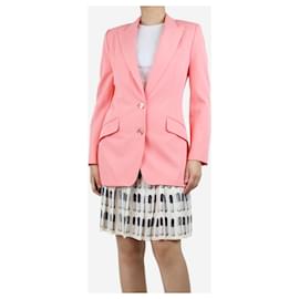 Dolce & Gabbana-Rosafarbener maßgeschneiderter Blazer mit steigendem Revers – Größe UK 10-Pink