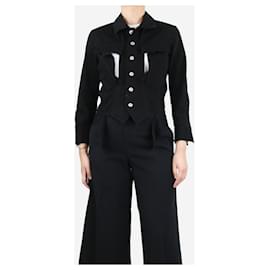 Limi Feu-Jaqueta jeans preta com bolso recortado - tamanho S-Preto