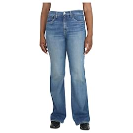Nili Lotan-Blue washed flared denim jeans - size UK 12-Blue