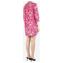 Autre Marque-Mini-robe en soie rouge à imprimé floral - taille UK 10-Rouge