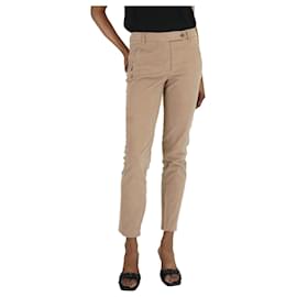 Loro Piana-Beige Baumwollhose - Größe UK 10-Braun