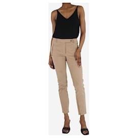 Loro Piana-Beige cotton trousers - size UK 10-Brown