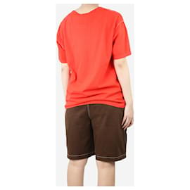 Gucci-Camiseta retrato vermelha - tamanho L-Vermelho