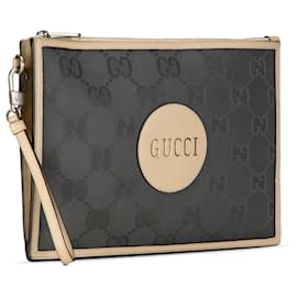 Gucci-Gucci Gucci grigio nylon GG frizione fuori dalla griglia-Altro,Grigio